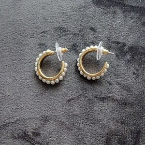 CAROLEE pearl channel earrings